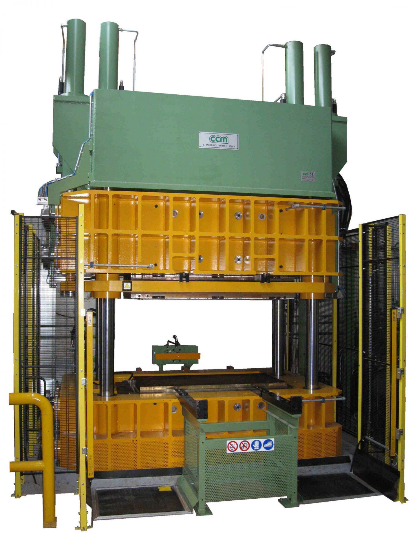 Press with Heated Plates for Celluloid Blocks